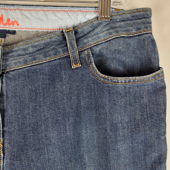 Boden Womens Boot Cut Flare Leg Denim Blue Jeans Plus Size 16 Long - Picture 3 of 13